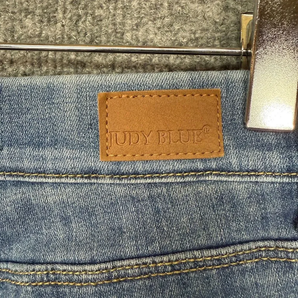 Judy‎ Blue Jeans Womens 3 26 Blue Skinny Fit Distressed Pull On Jegging JB88255